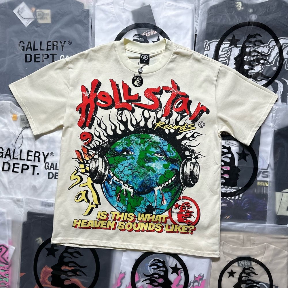 Hellstar Heaven On Earth T-shirt ‘Cream’